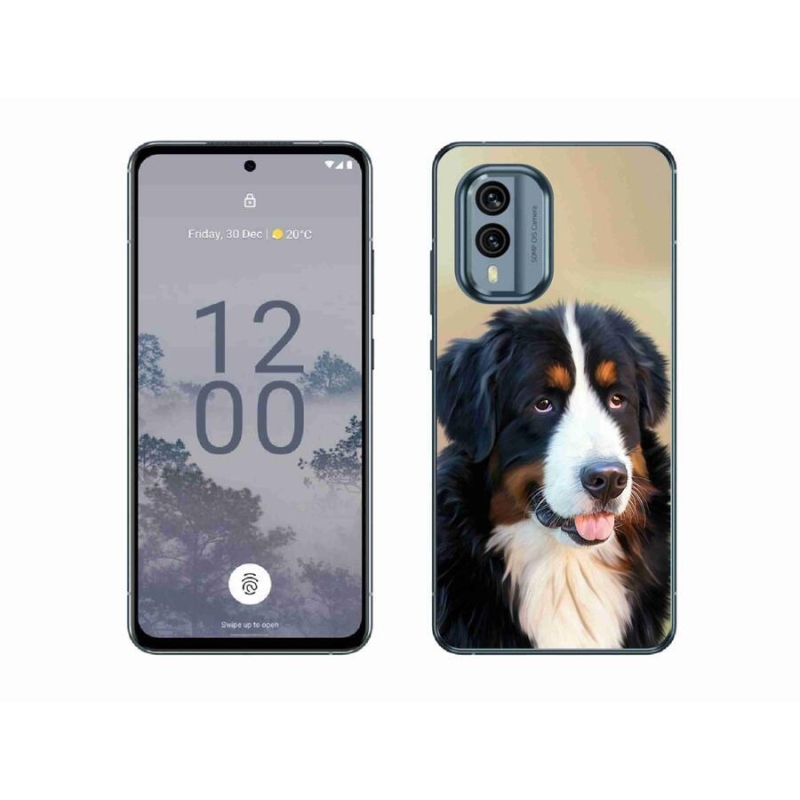 Gelový obal mmCase na mobil Nokia X30 5G - bernský salašnický pes