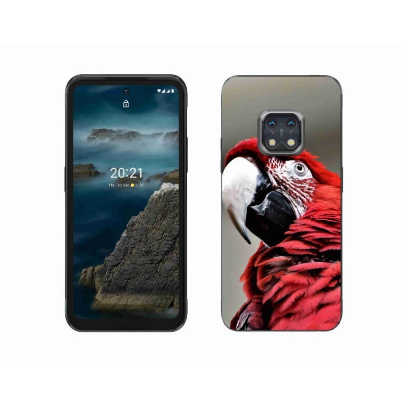 Gelový obal mmCase na mobil Nokia XR20 - papoušek ara červený