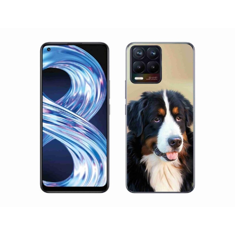 Gelový obal mmCase na mobil Realme 8 4G - bernský salašnický pes