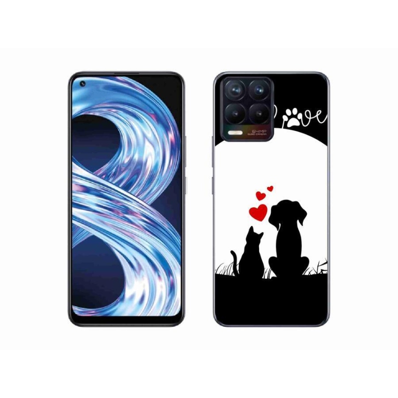 Gelový obal mmCase na mobil Realme 8 4G - zvířecí láska