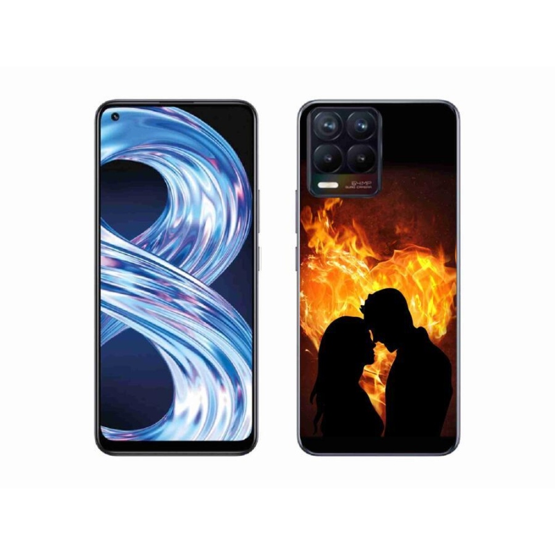 Gelový obal mmCase na mobil Realme 8 Pro - ohnivá láska
