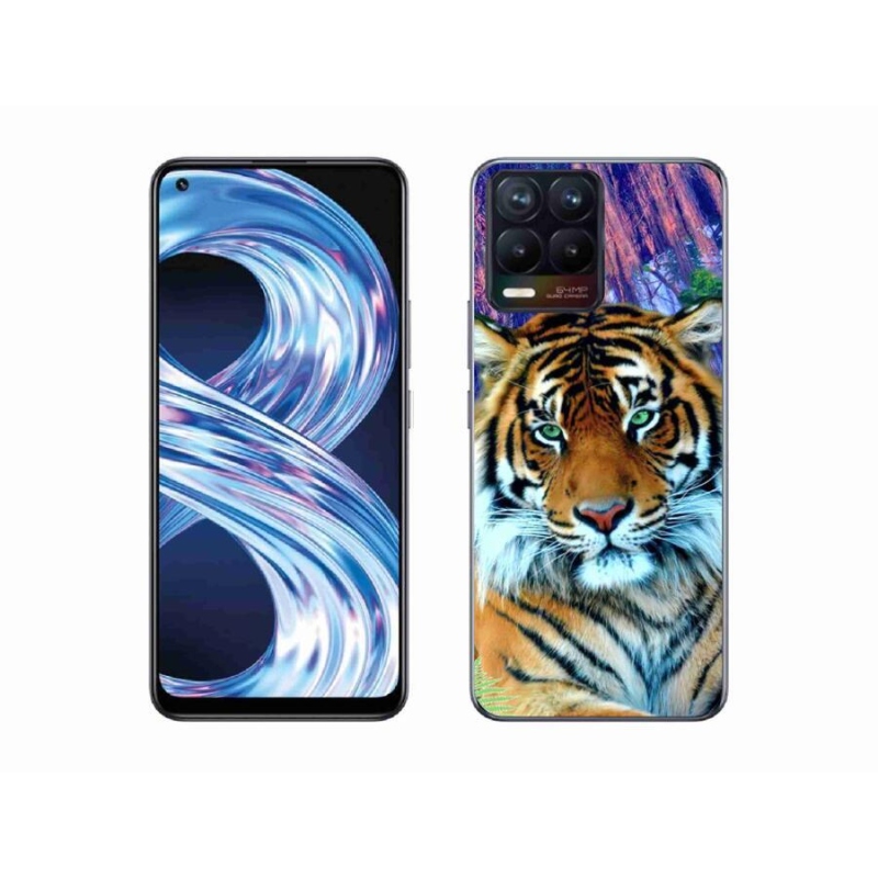 Gelový obal mmCase na mobil Realme 8 Pro - tygr