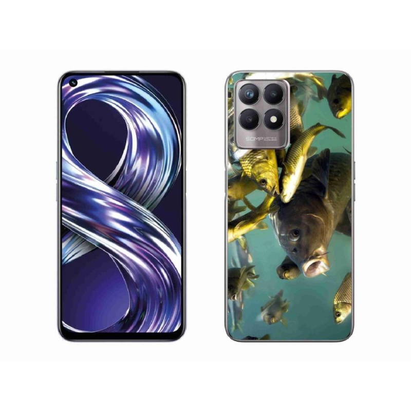 Gelový obal mmCase na mobil Realme 8i - hejno ryb