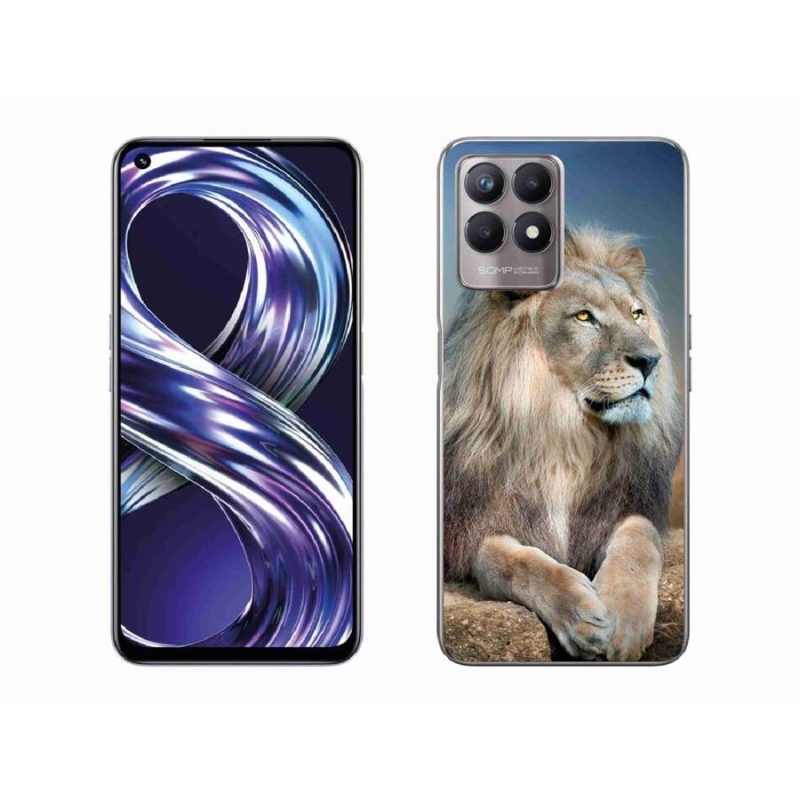 Gelový obal mmCase na mobil Realme 8i - lev 1