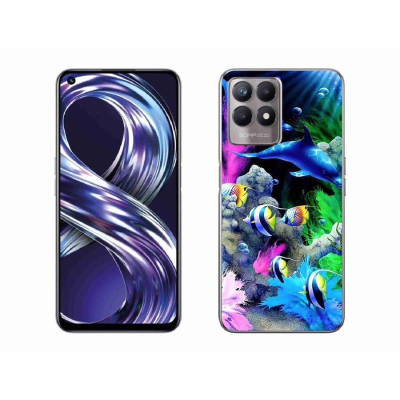 Gelový obal mmCase na mobil Realme 8i - mořský svět
