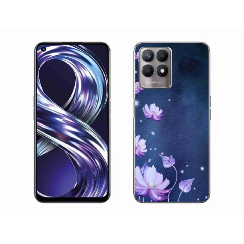 Gelový obal mmCase na mobil Realme 8i - padající květy