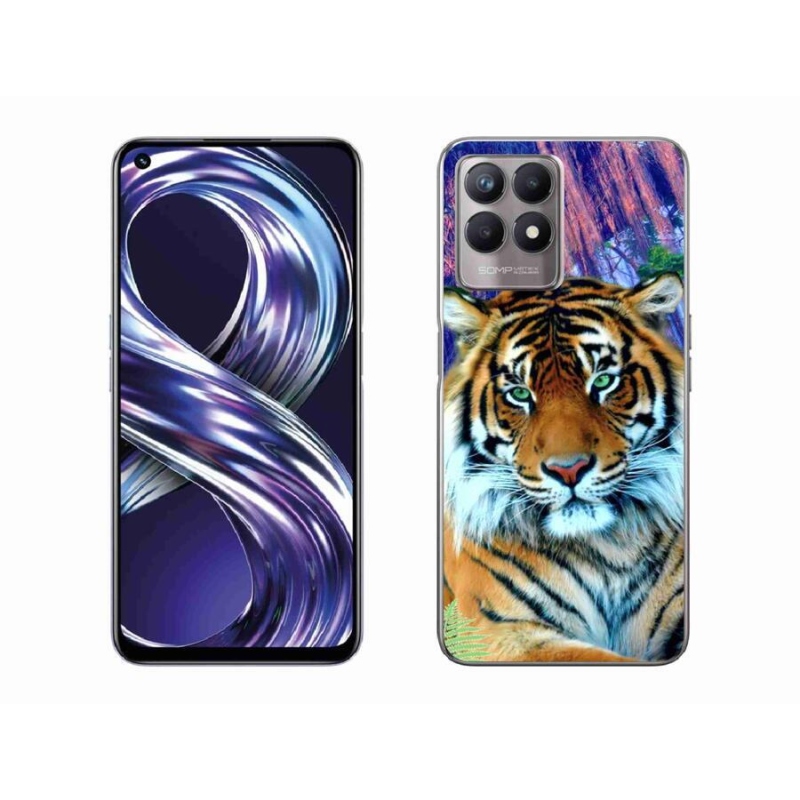 Gelový obal mmCase na mobil Realme 8i - tygr