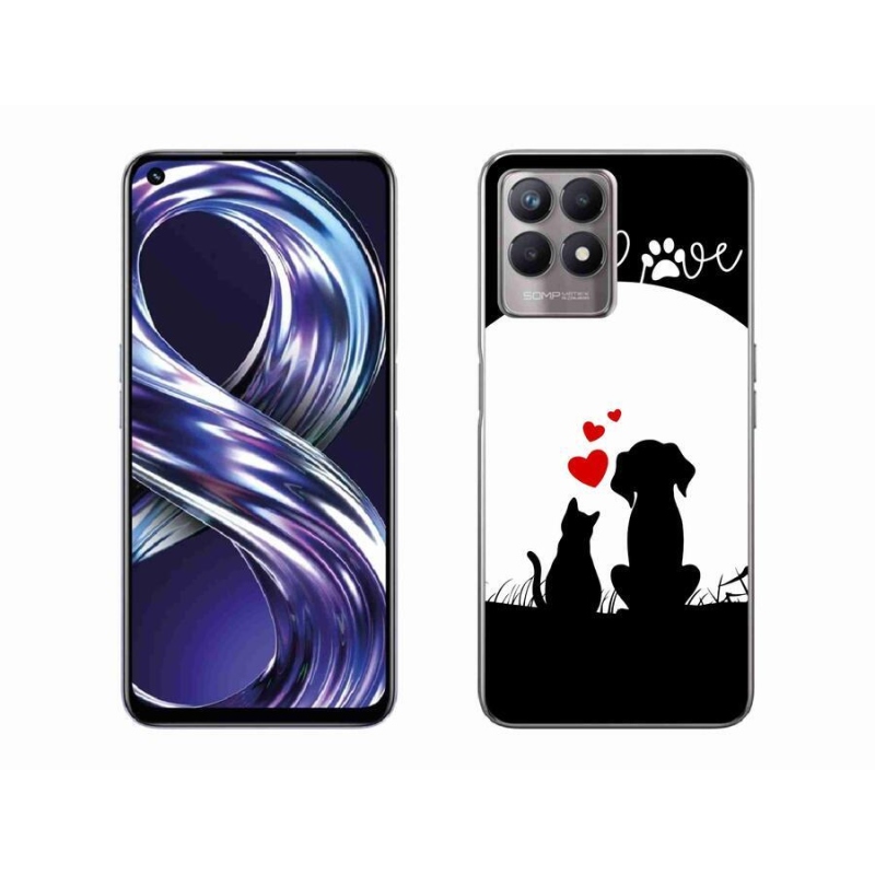 Gelový obal mmCase na mobil Realme 8i - zvířecí láska