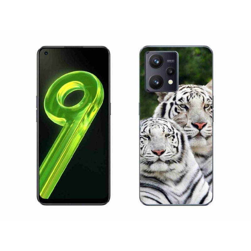 Gelový obal mmCase na mobil Realme 9 4G - bílí tygři