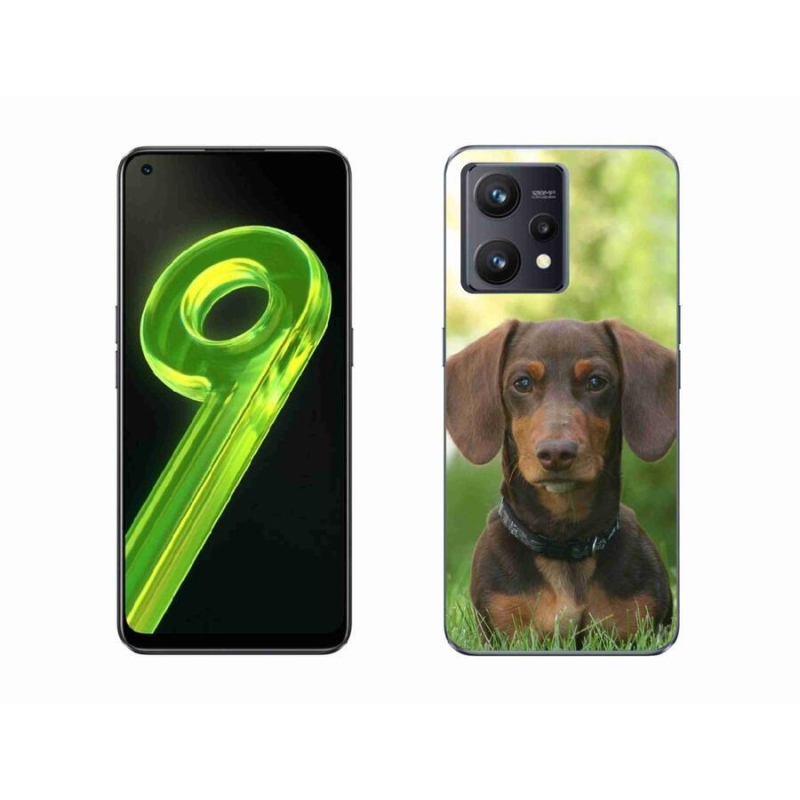 Gelový obal mmCase na mobil Realme 9 4G - hnědý jezevčík