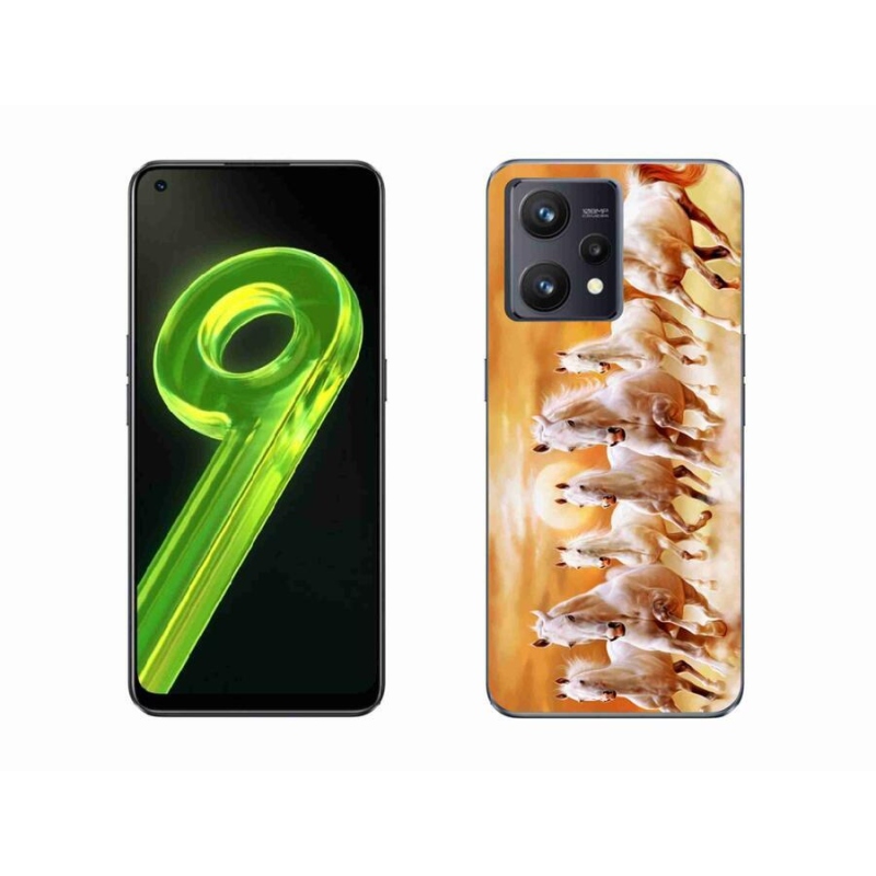 Gelový obal mmCase na mobil Realme 9 4G - koně 2