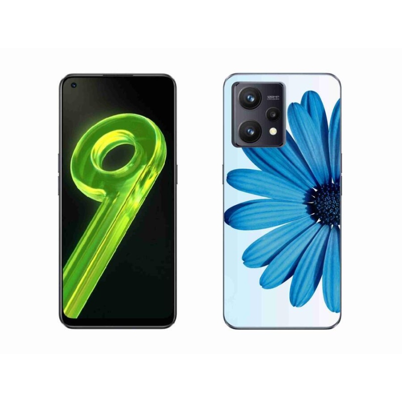 Gelový obal mmCase na mobil Realme 9 4G - modrá kopretina