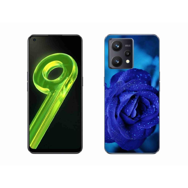Gelový obal mmCase na mobil Realme 9 4G - modrá růže