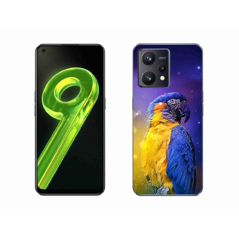 Gelový obal mmCase na mobil Realme 9 4G - papoušek ara 1