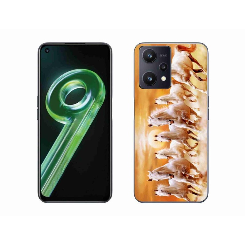 Gelový obal mmCase na mobil Realme 9 5G - koně 2