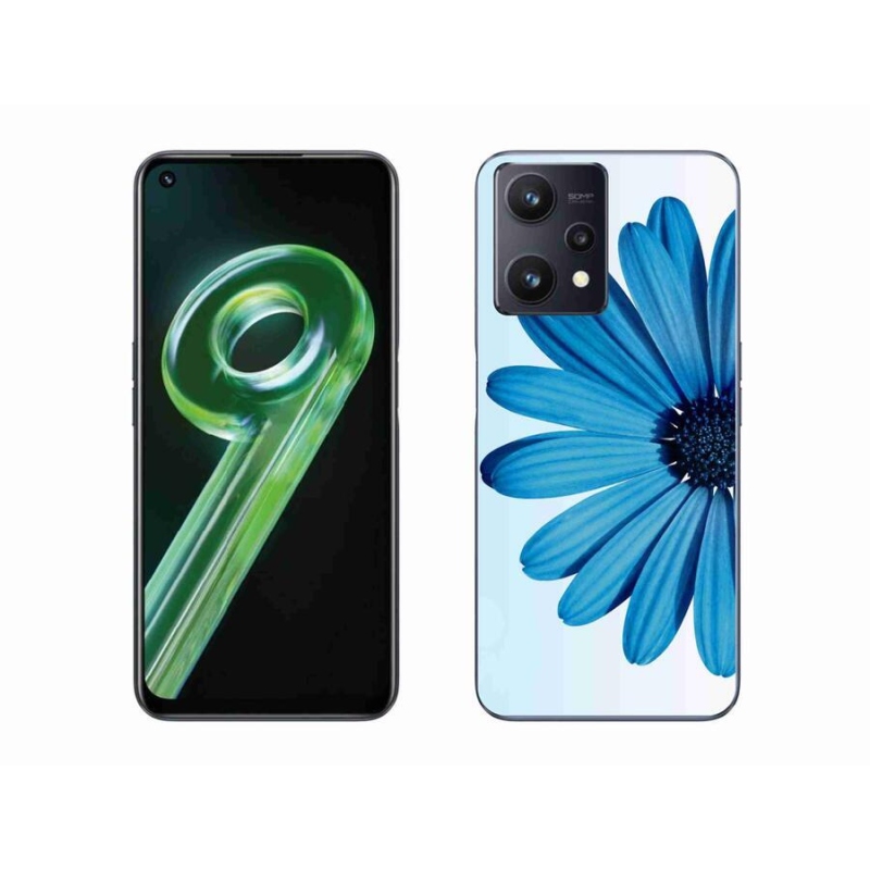 Gelový obal mmCase na mobil Realme 9 5G - modrá kopretina