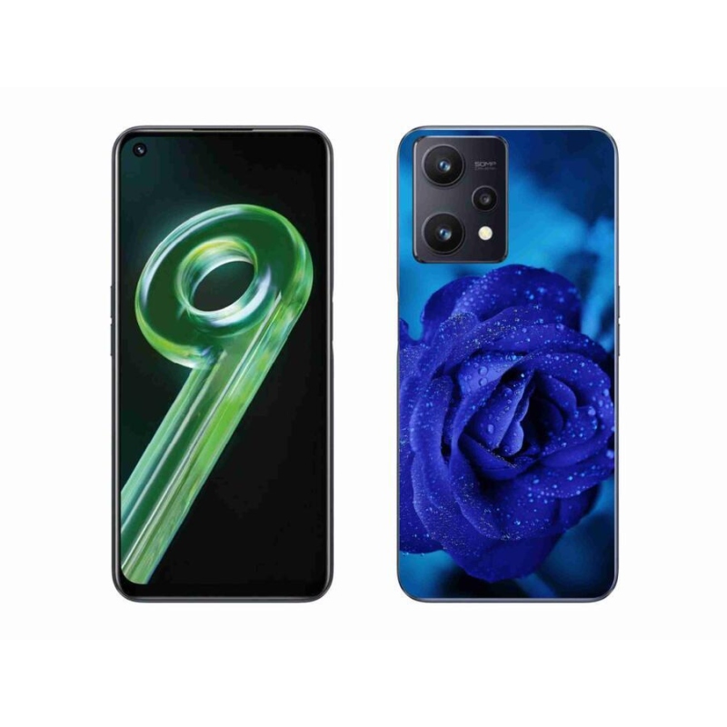 Gelový obal mmCase na mobil Realme 9 5G - modrá růže