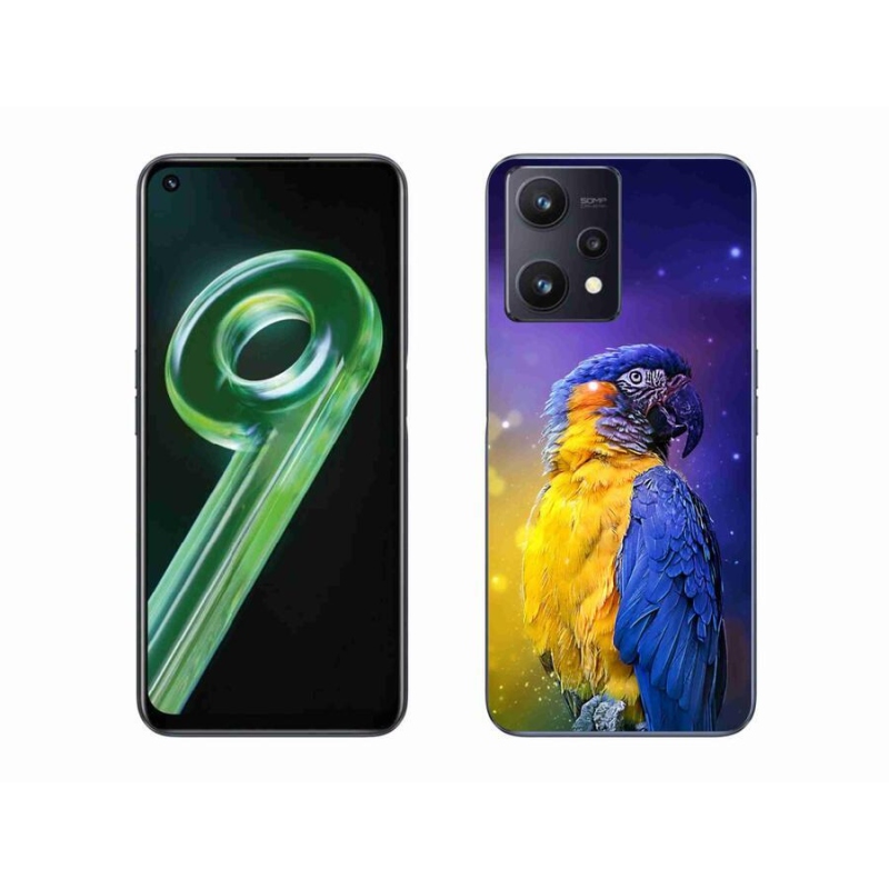Gelový obal mmCase na mobil Realme 9 5G - papoušek ara 1