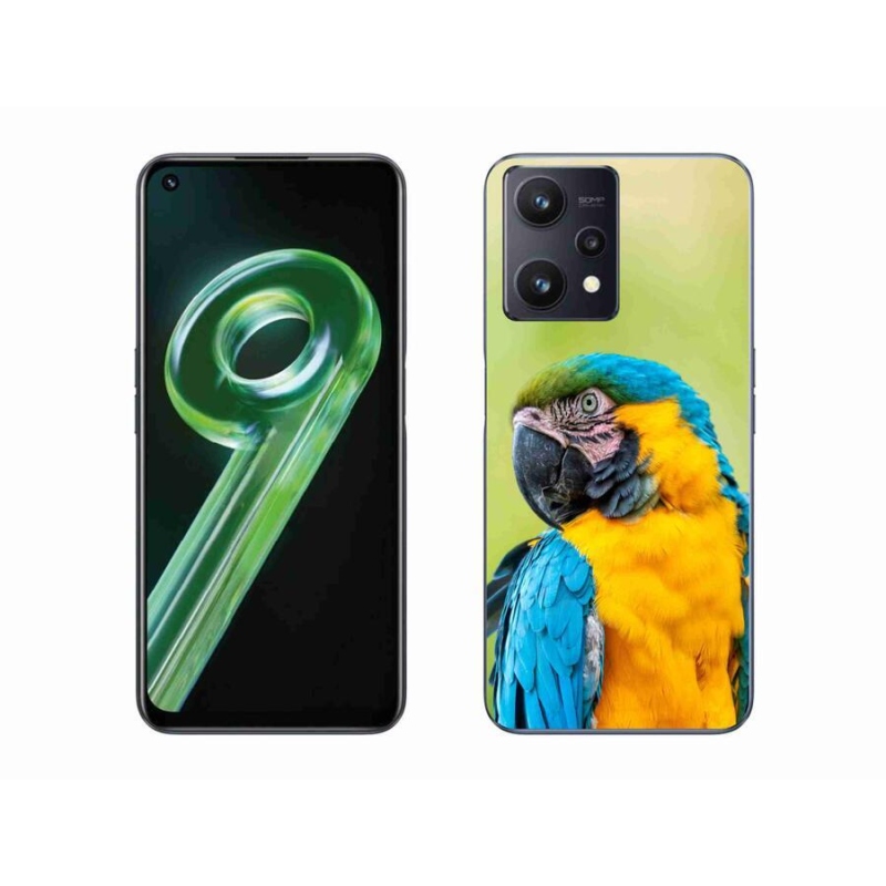 Gelový obal mmCase na mobil Realme 9 5G - papoušek ara 2