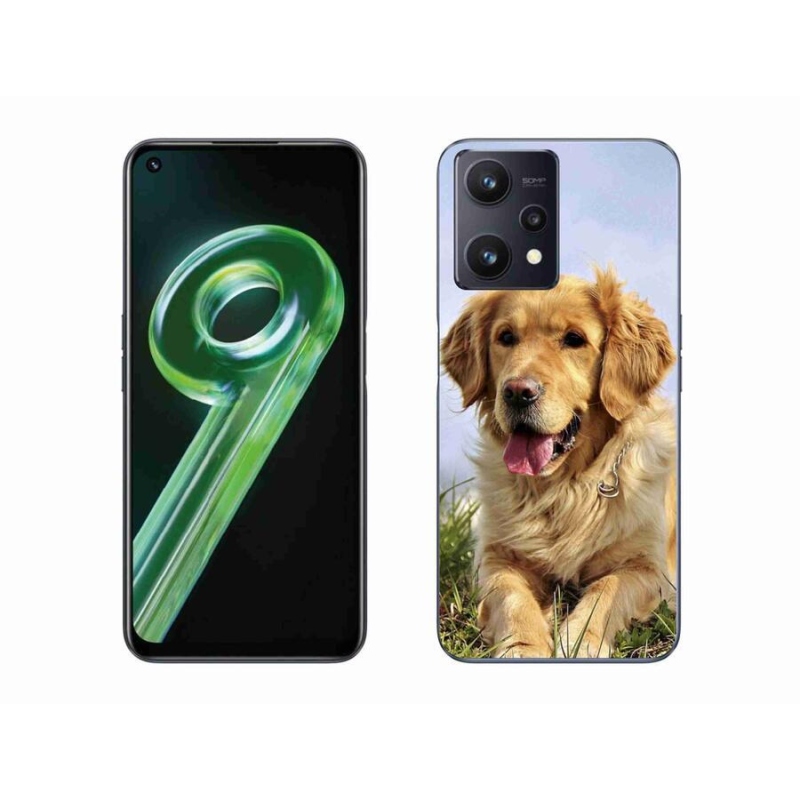 Gelový obal mmCase na mobil Realme 9 5G - zlatý retrívr