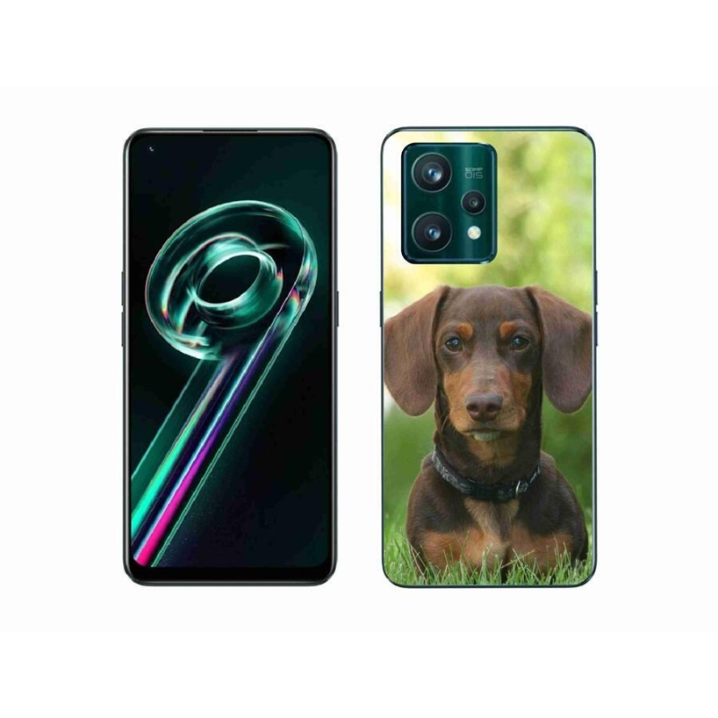 Gelový obal mmCase na mobil Realme 9 Pro+ 5G - hnědý jezevčík