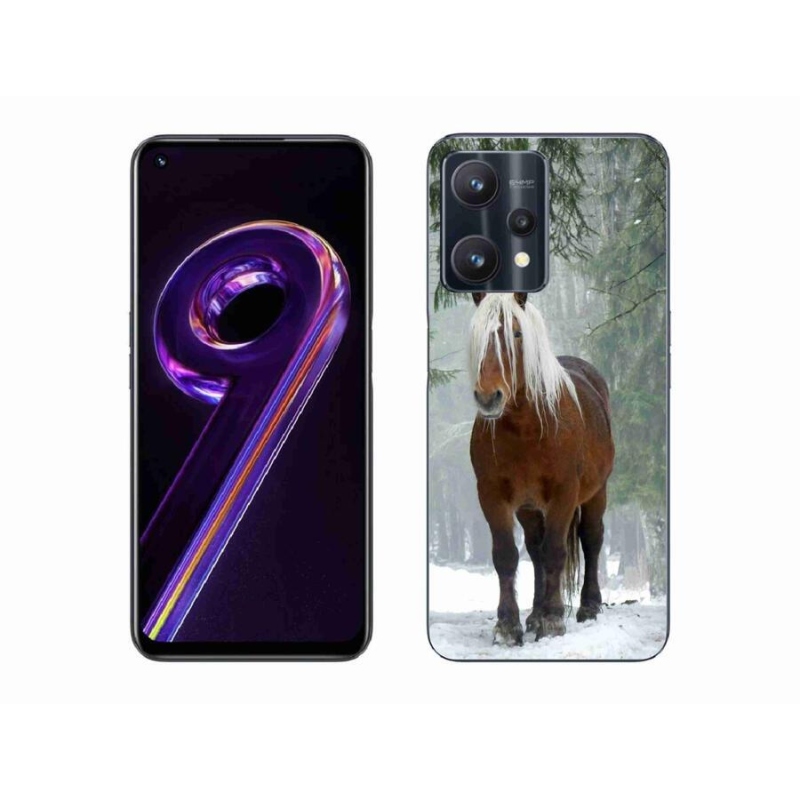 Gelový obal mmCase na mobil Realme 9 Pro 5G - kůň v lese