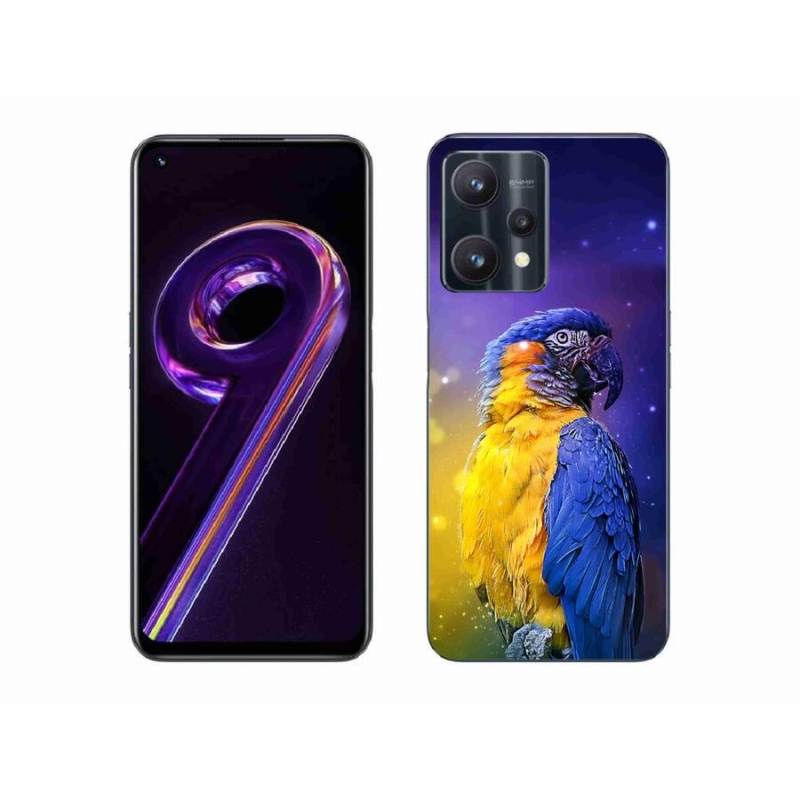 Gelový obal mmCase na mobil Realme 9 Pro 5G - papoušek ara 1