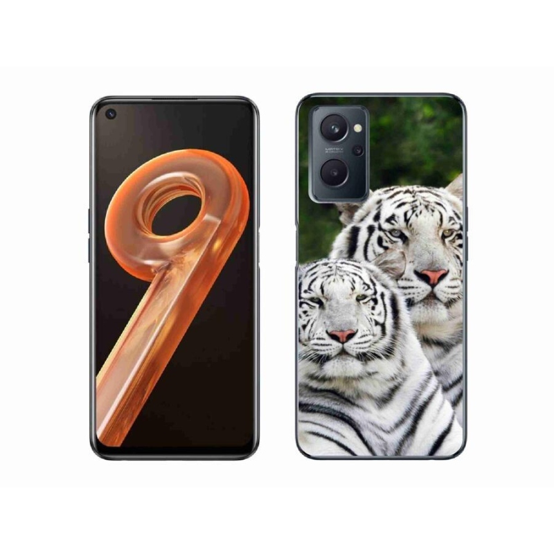Gelový obal mmCase na mobil Realme 9i - bílí tygři