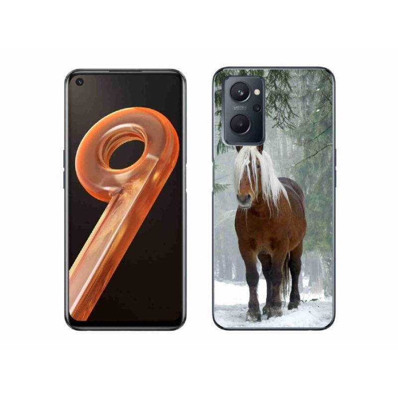 Gelový obal mmCase na mobil Realme 9i - kůň v lese