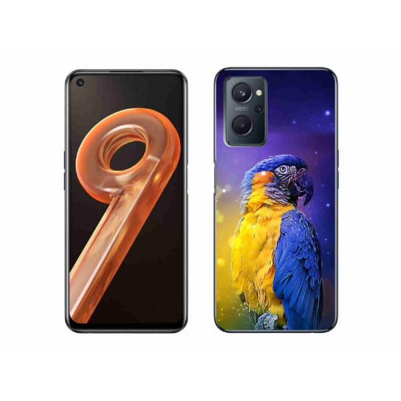 Gelový obal mmCase na mobil Realme 9i - papoušek ara 1