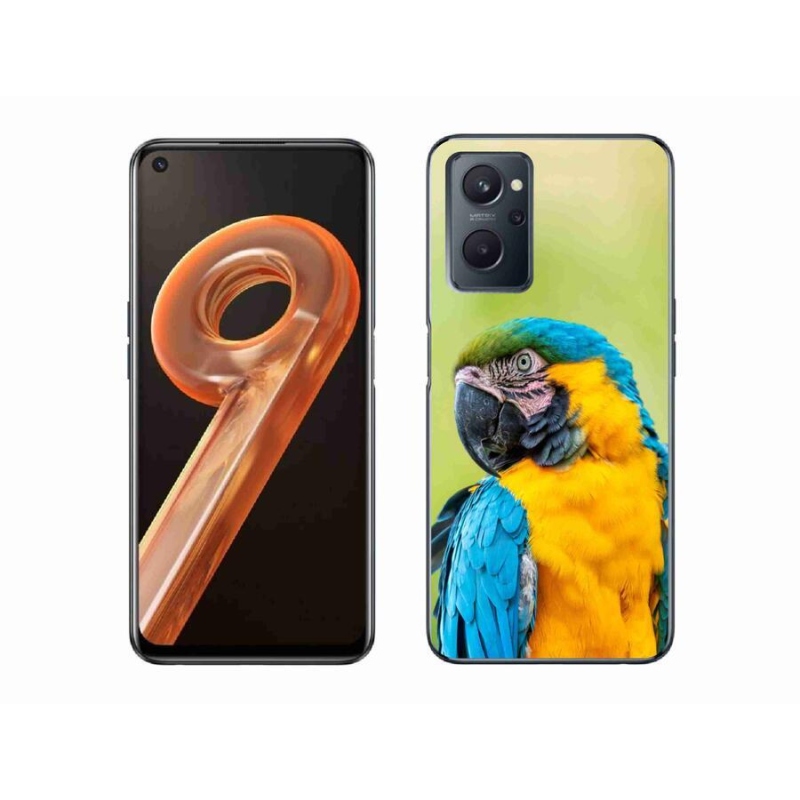 Gelový obal mmCase na mobil Realme 9i - papoušek ara 2