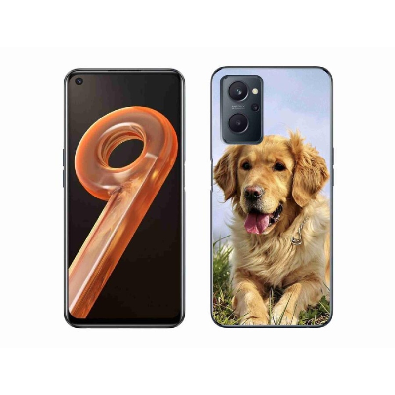 Gelový obal mmCase na mobil Realme 9i - zlatý retrívr