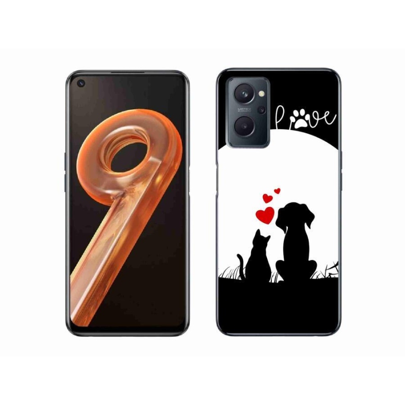 Gelový obal mmCase na mobil Realme 9i - zvířecí láska