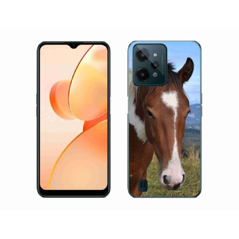Gelový obal mmCase na mobil Realme C31 - hnědý kůň