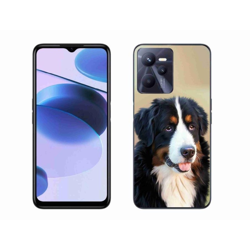Gelový obal mmCase na mobil Realme C35 - bernský salašnický pes