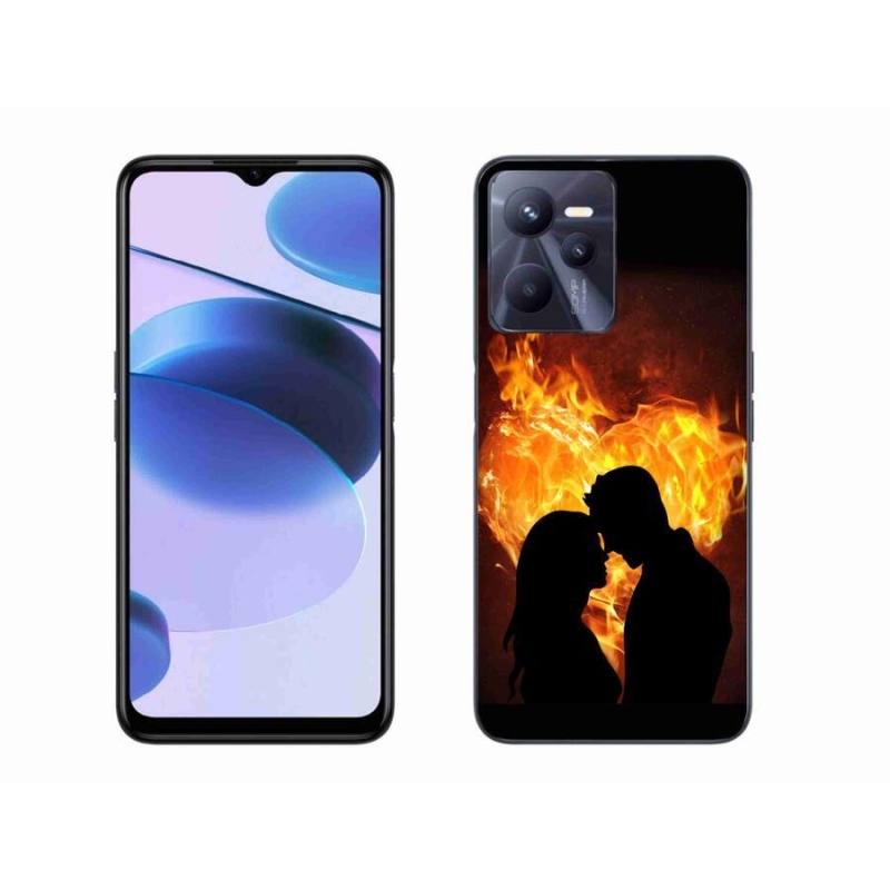 Gelový obal mmCase na mobil Realme C35 - ohnivá láska