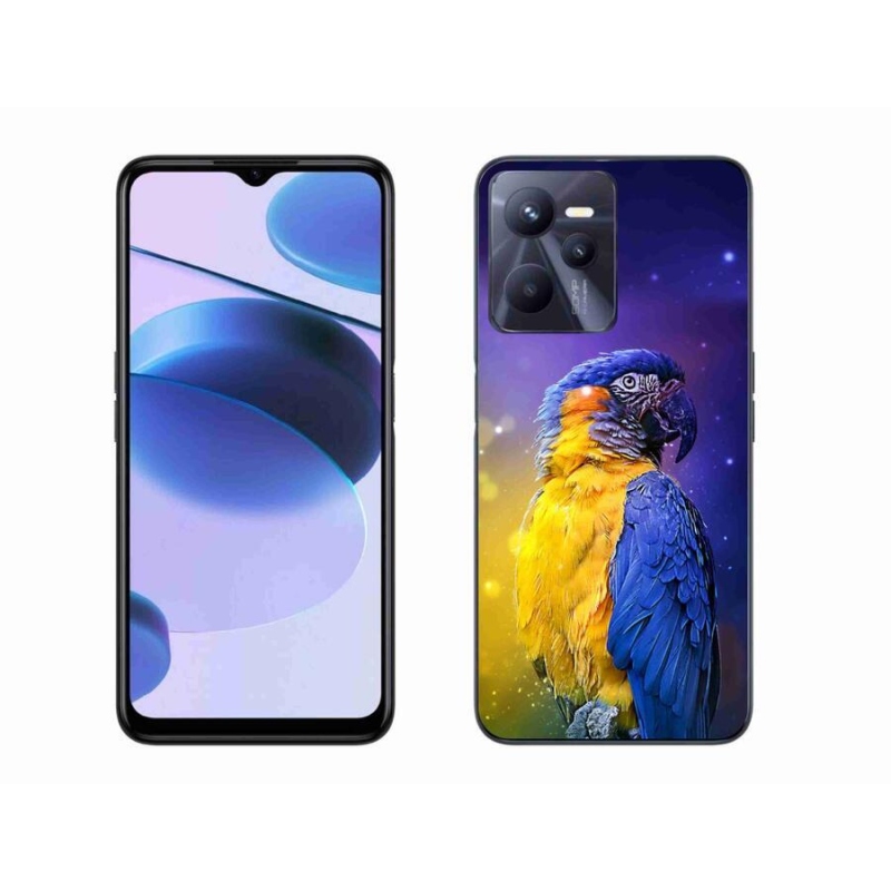 Gelový obal mmCase na mobil Realme C35 - papoušek ara 1