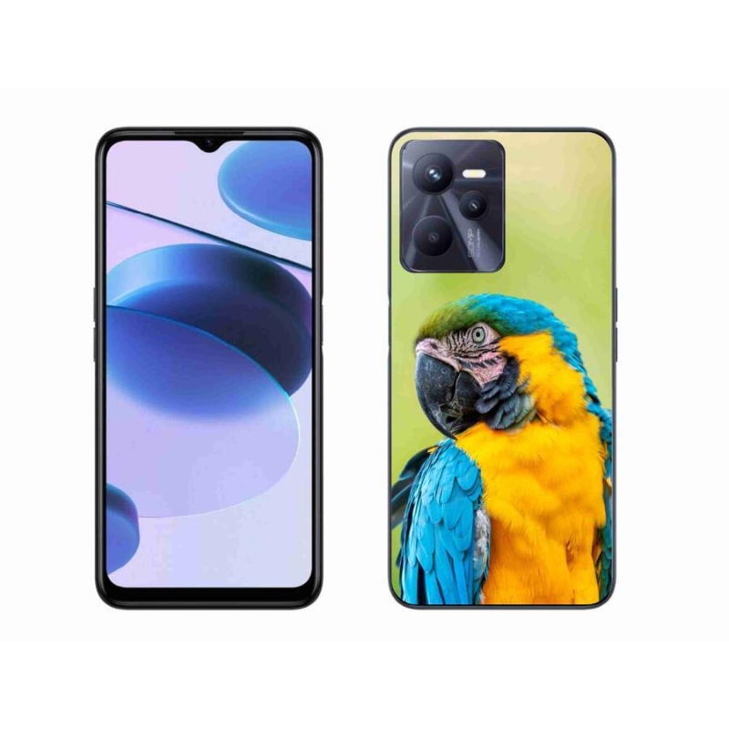 Gelový obal mmCase na mobil Realme C35 - papoušek ara 2