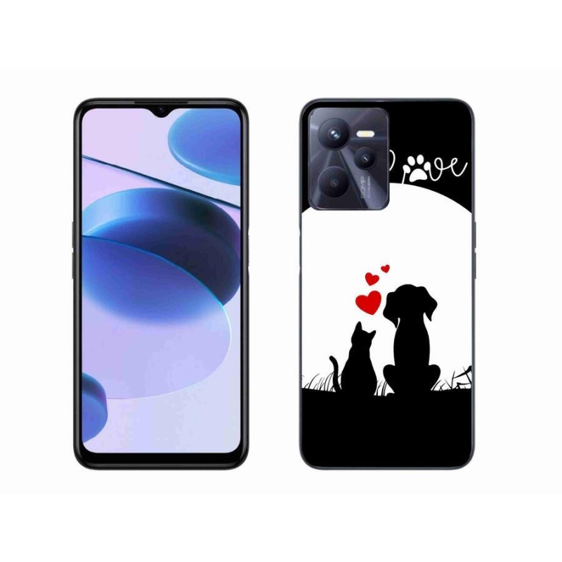 Gelový obal mmCase na mobil Realme C35 - zvířecí láska