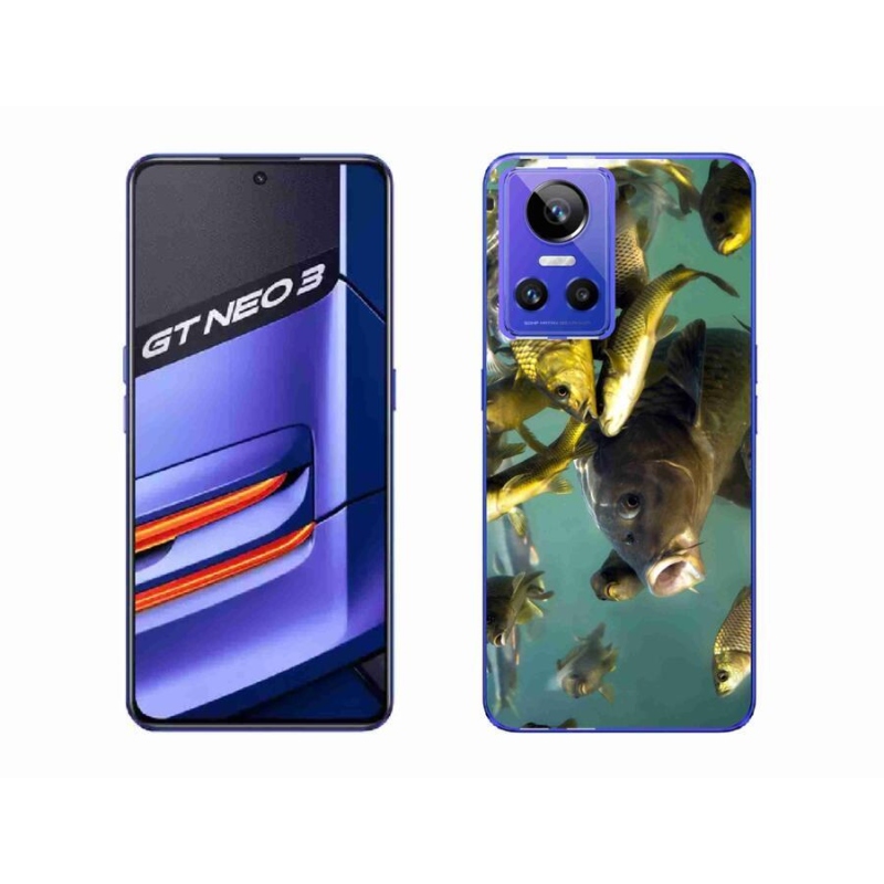 Gelový obal mmCase na mobil Realme GT Neo 3 - hejno ryb