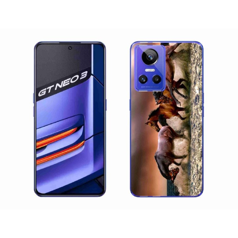 Gelový obal mmCase na mobil Realme GT Neo 3 - koně 1