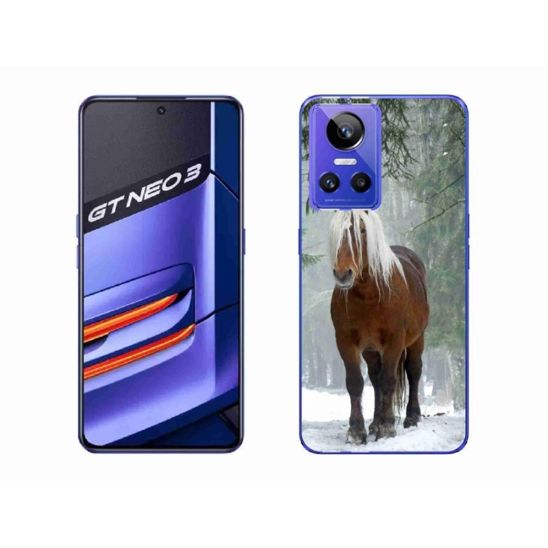 Gelový obal mmCase na mobil Realme GT Neo 3 - kůň v lese