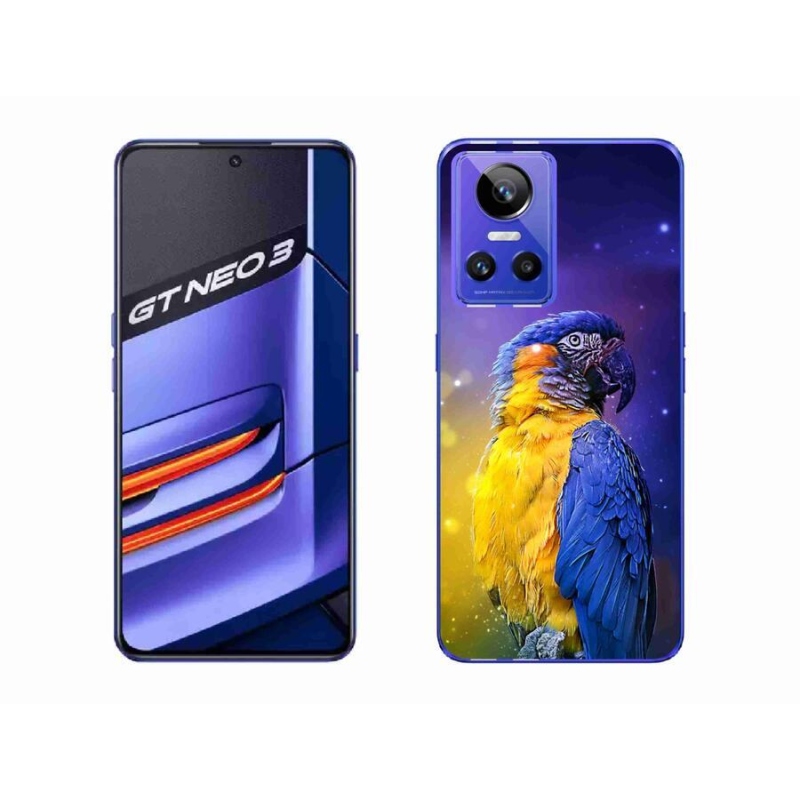 Gelový obal mmCase na mobil Realme GT Neo 3 - papoušek ara 1
