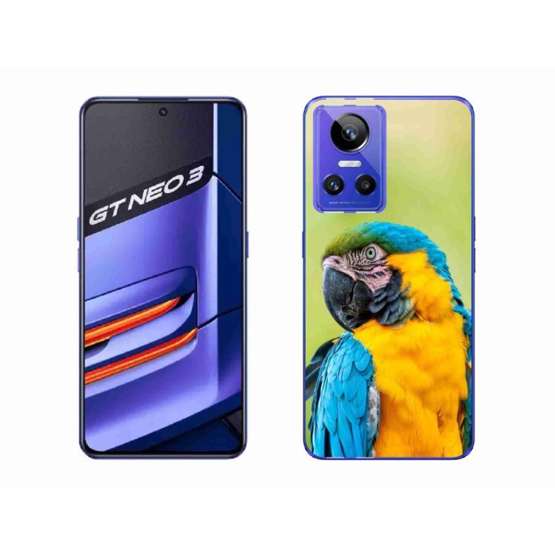 Gelový obal mmCase na mobil Realme GT Neo 3 - papoušek ara 2