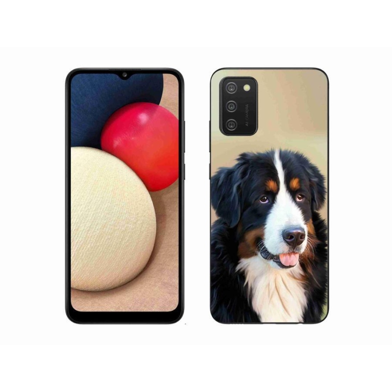 Gelový obal mmCase na mobil Samsung Galaxy A02s (164.2x75.9x9.1mm) - bernský salašnický pes