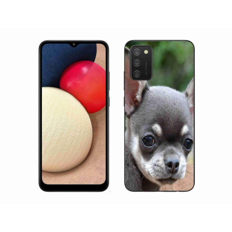 Gelový obal mmCase na mobil Samsung Galaxy A02s (164.2x75.9x9.1mm) - čivava
