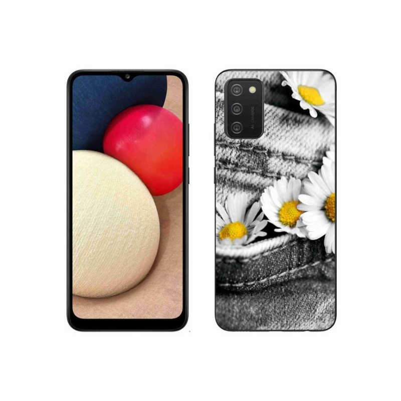 Gelový obal mmCase na mobil Samsung Galaxy A02s (164.2x75.9x9.1mm) - kopretiny