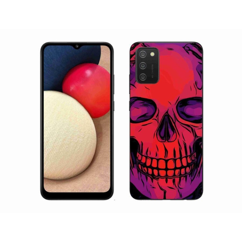 Gelový obal mmCase na mobil Samsung Galaxy A02s (164.2x75.9x9.1mm) - lebka