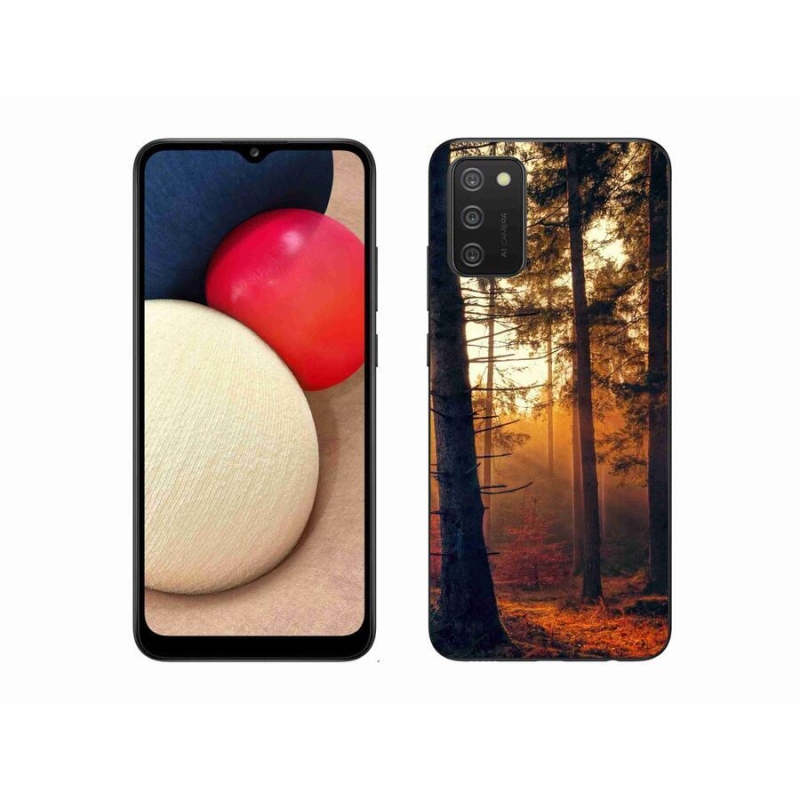 Gelový obal mmCase na mobil Samsung Galaxy A02s (164.2x75.9x9.1mm) - les
