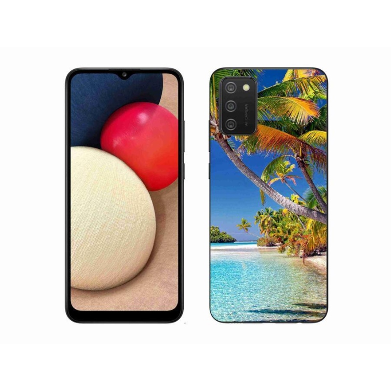 Gelový obal mmCase na mobil Samsung Galaxy A02s (164.2x75.9x9.1mm) - mořská pláž